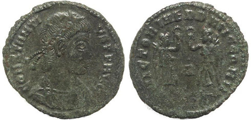 Roman coin of Constantius II - VICTORIAE DD AVGG Q NN